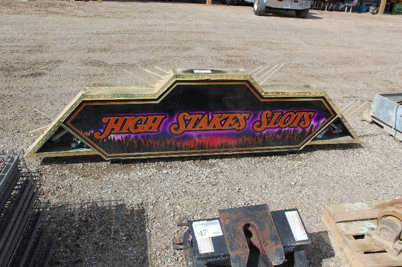 lot 46 image: Vintage High Stakes Slots Commercial Building Sign