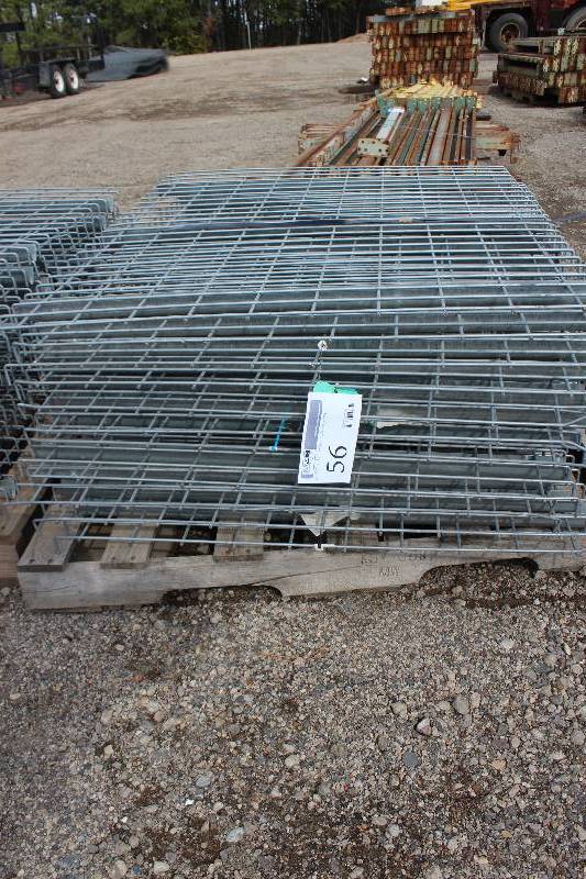 lot 56 image: Lot of (11) Pallet Racking Mesh Shelves
