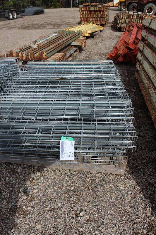 lot 57 image: Lot of (11) Pallet Racking Mesh Shelves