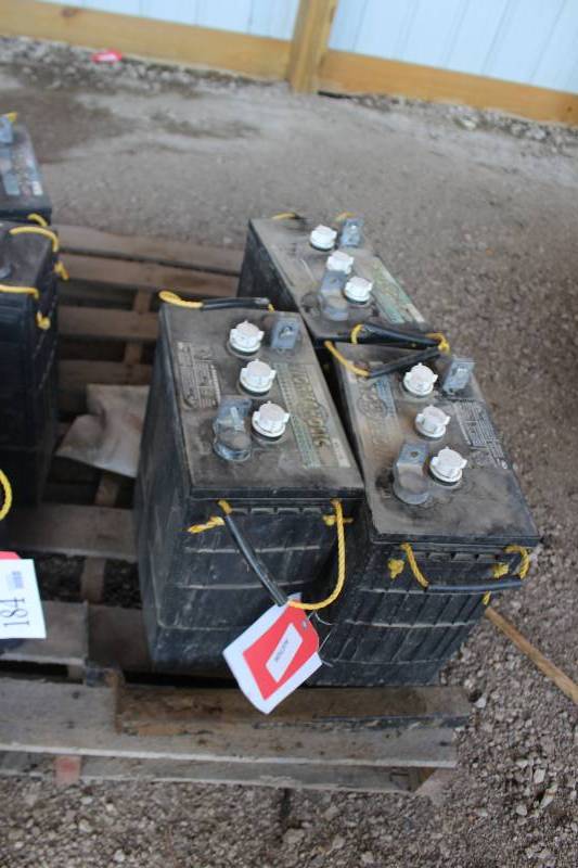 lot 185 image: Lot of (3) Workaholic  Deep Cycle Batteries