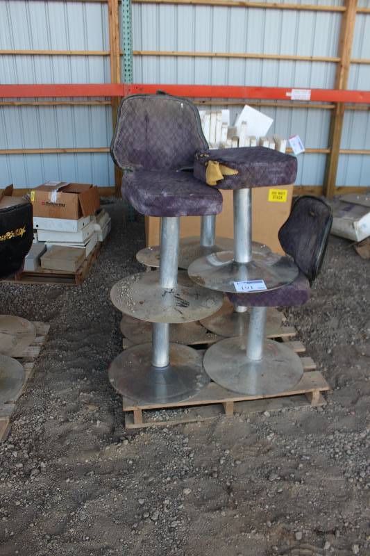 lot 191 image: Lot of (8) Gambling Equipment Includes 6-Casino Chairs, 2-Bases