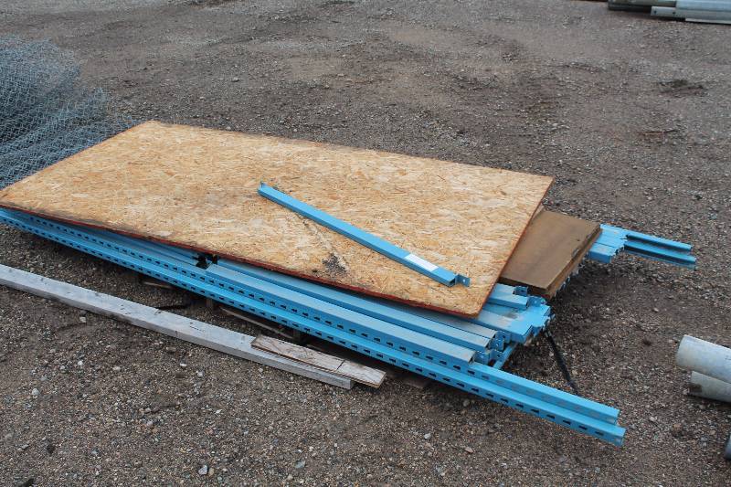 lot 165A image: Pallet Lot of Residential Pallet Racking Includes 2-Uprights, 31-Beams
