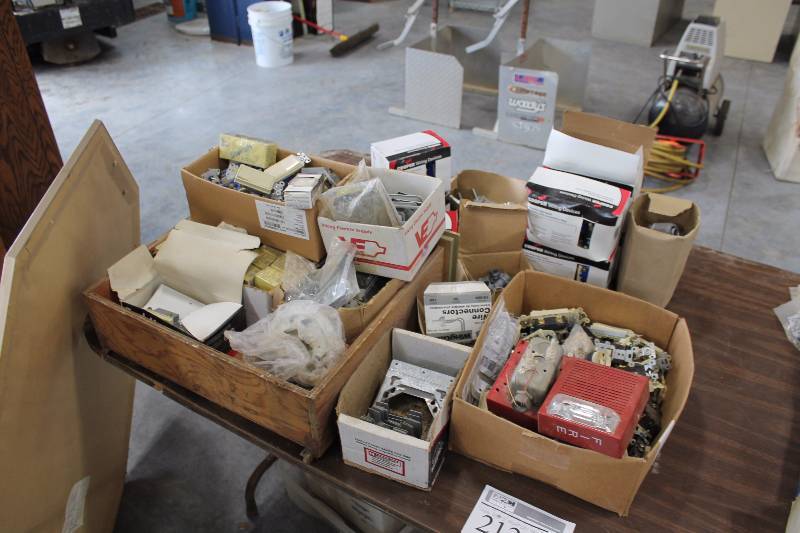 lot 212 image: Electrical Equipment Includes Sockets, Conduit, And More