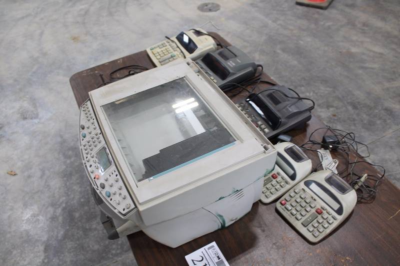 lot 210 image: Office Equipment Includes Scanner, 3-Adding Machines