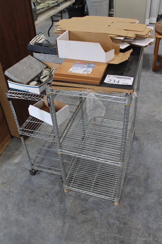 lot 234 image: Lot of (2) Rolling Metal Carts