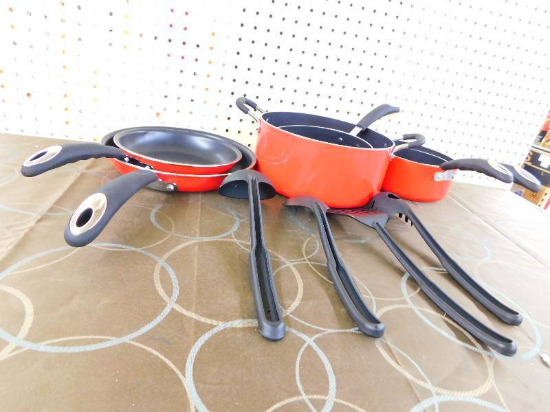 Chefs Mark 10 pc. Aluminum Co Red, MSRP $149.99