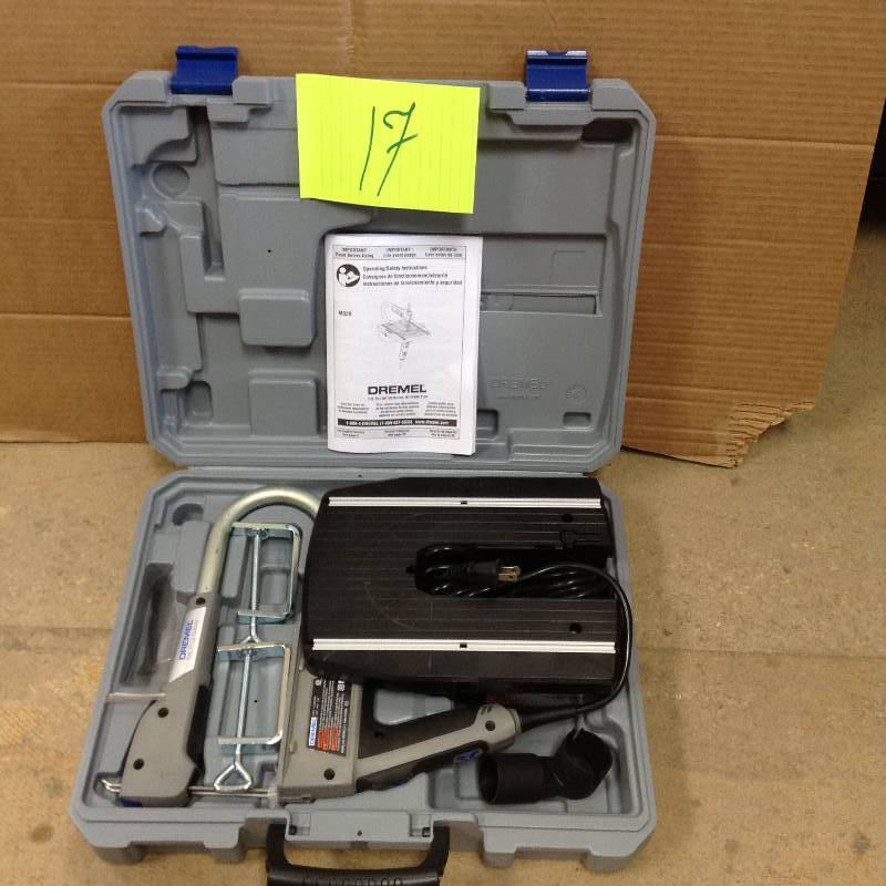 lot 17 image: Dremel Moto-Saw 0.6 Amp Corded Scroll Saw for Plastic, Laminates, and Metal Never used