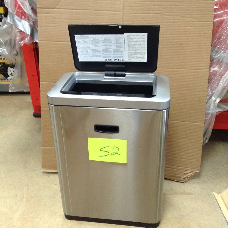 lot 52 image: never used Sensible Eco Living Motion Sensor Trash Can 47L (12.45 Gal
