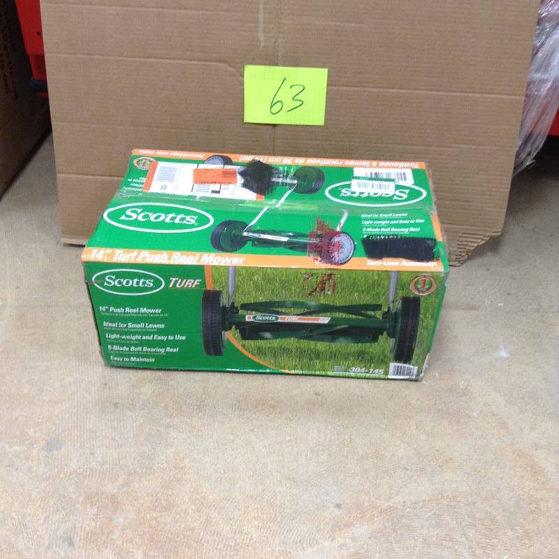 lot 63 image: used Scotts 14 in. 5-Blade Reel Mower