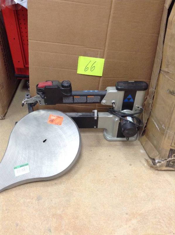 lot 66 image: MSRP $399 never used Delta 1.3 Amp 20 in. Variable Speed Scroll Saw