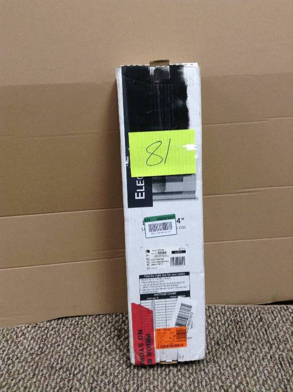 lot 81 image: never used Cadet 24 in. 350-Watt 240208-Volt Electric Baseboard Heater in White