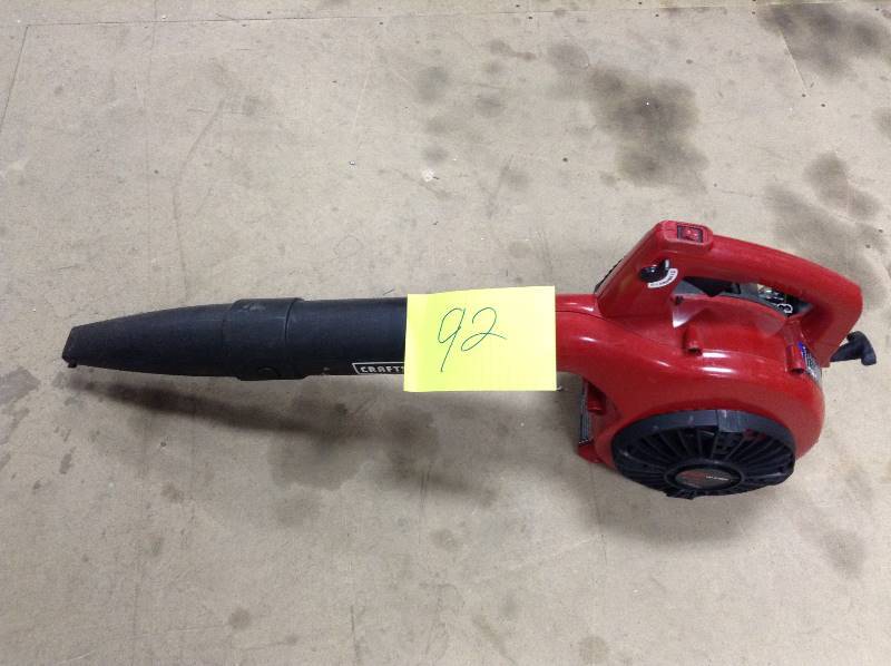 lot 92 image: never used Craftsman 200mph 2 Stroke Gas Blower Leaf Blower