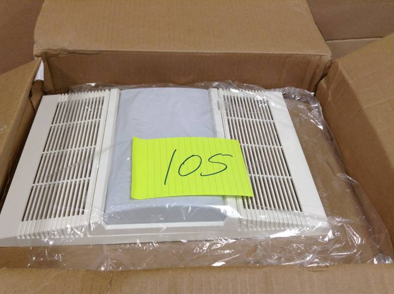 lot 105 image: MSRP $199 never used NuTone 1,500-Watt Recessed Ceiling Heater with Light and Night-Light