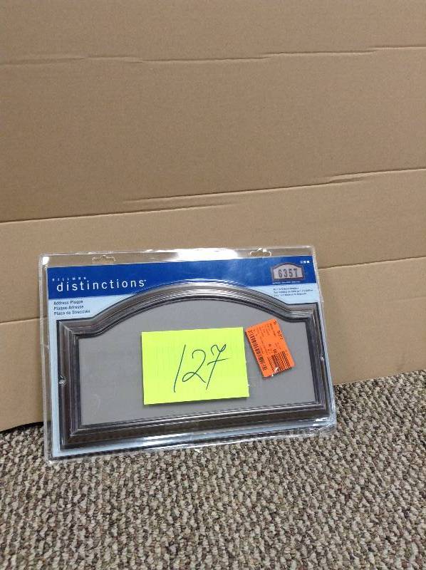 lot 127 image: never used The Hillman Group Distinctions Aged Bronze Address Plaque