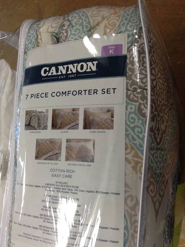 lot 88 image: never used cannon 7 piece comforter set king
