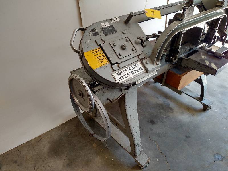 lot 3 image: Wells Model 8-M Metal Cutting Bands...