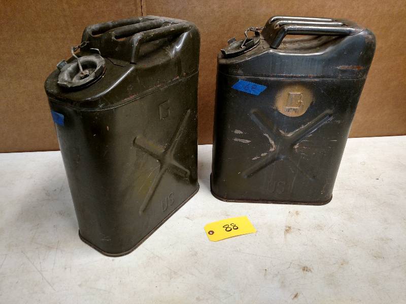 lot 88 image: (2) Military 5 Gallon Gerry Cans...