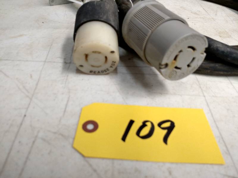lot 109 image: (3) 2 phase Cords, 104...