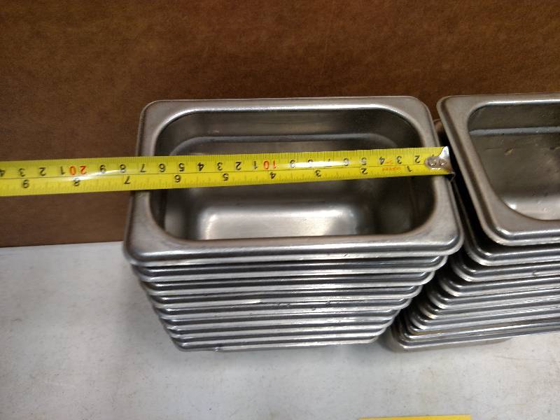 lot 129 image: (19) Stainless Steel Cambro Cans...