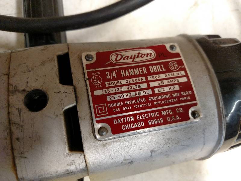 lot 135 image: Dayton 34 Hammer Drill, Works...