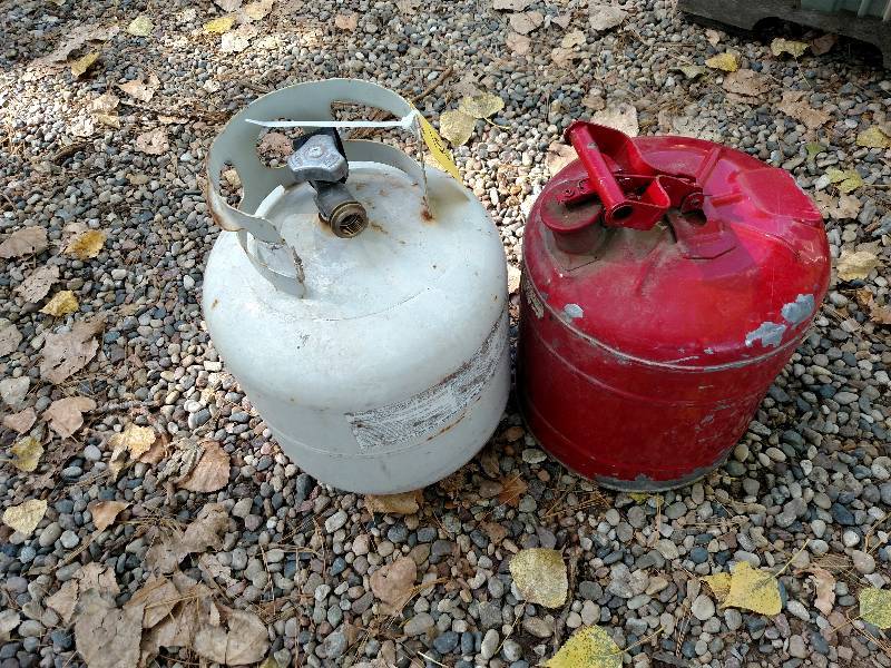lot 150 image: LP Tank & Safety Can...