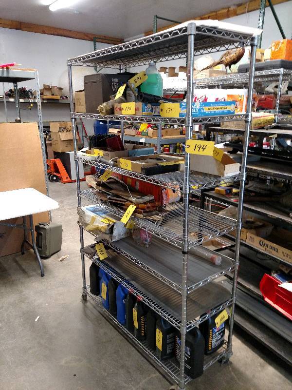 lot 194 image: NSF Wire Cart, 48x18x76, No Content...