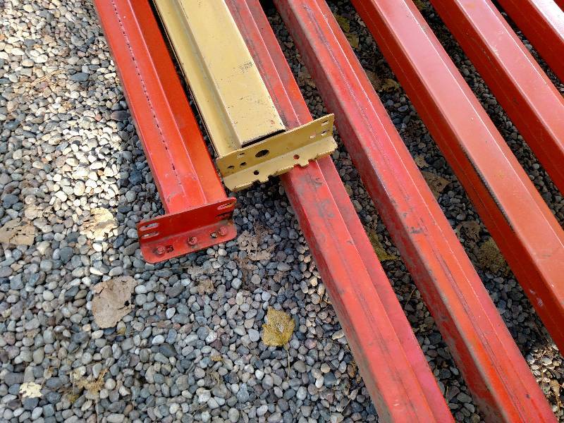 lot 201 image: (6) 10 Tear Drop Racking Load Beam...