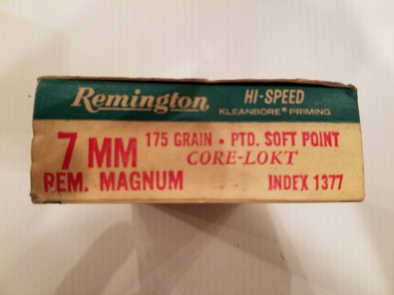 lot 16 image: Remington 7mm Magnum  Hi-Speed Center Fire Cartridges