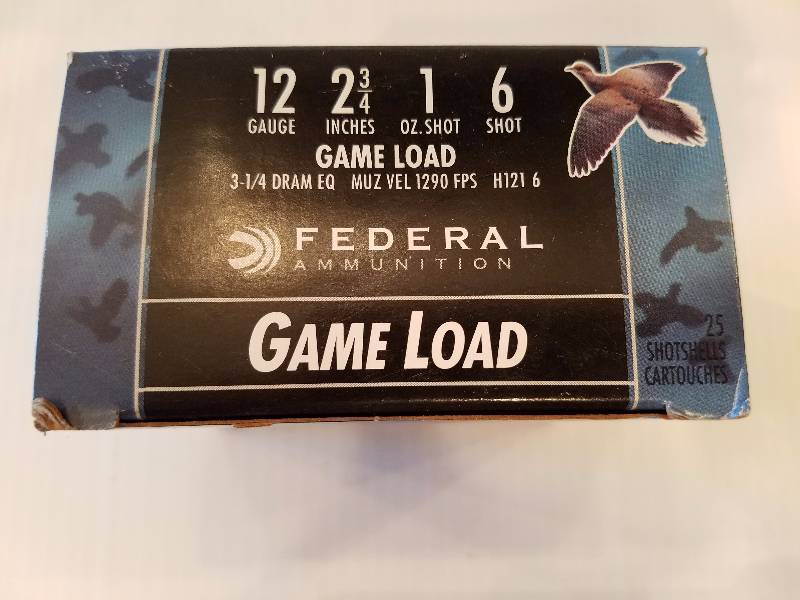 lot 24 image: Federal 12 GA. 2 34 1 oz. 6 Shot