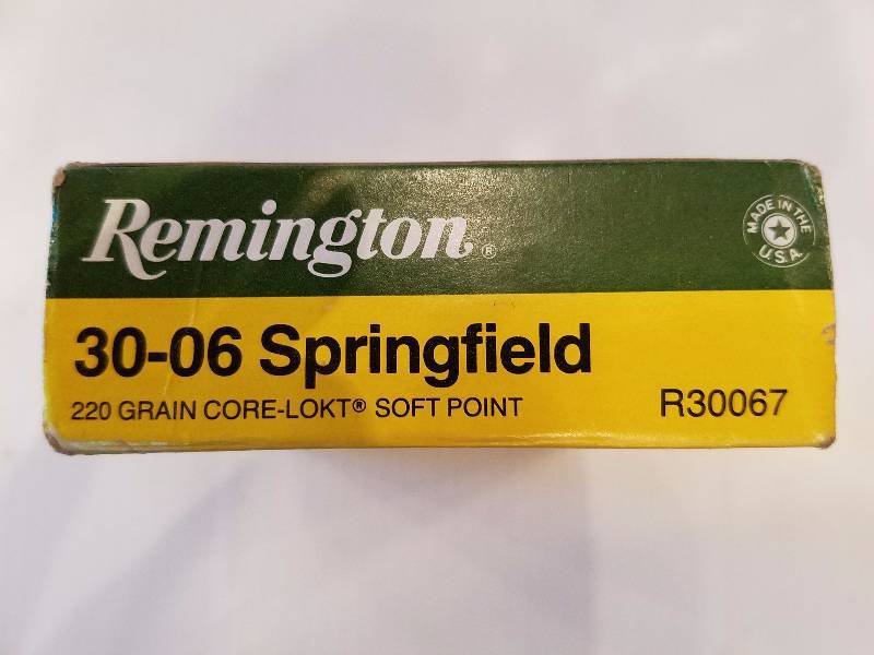 lot 30 image: Remington 30-06 220 Grain Core-Lokt Soft point