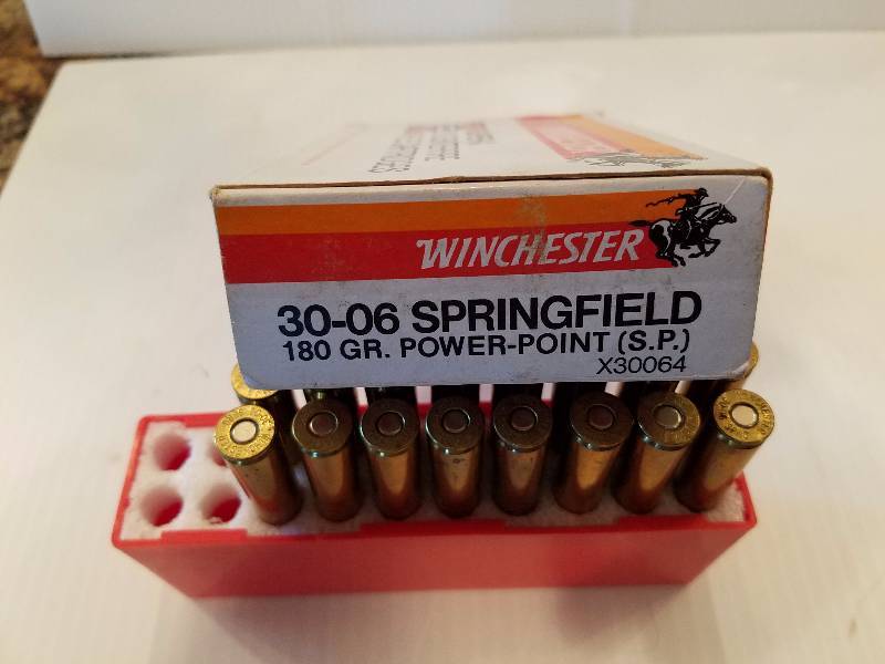 lot 32 image: Winchester 30-06 180 GR. Power Point Bullets
