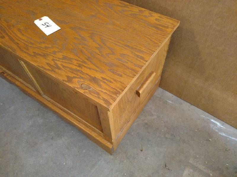 lot 54 image: Oak Chest, 37x19x18...
