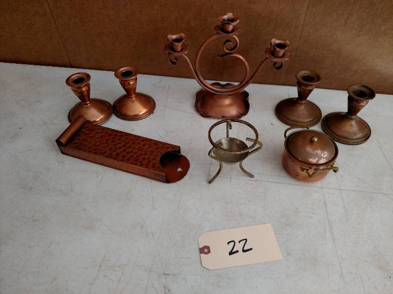lot 22 image: Asstd Copper Collectibles...