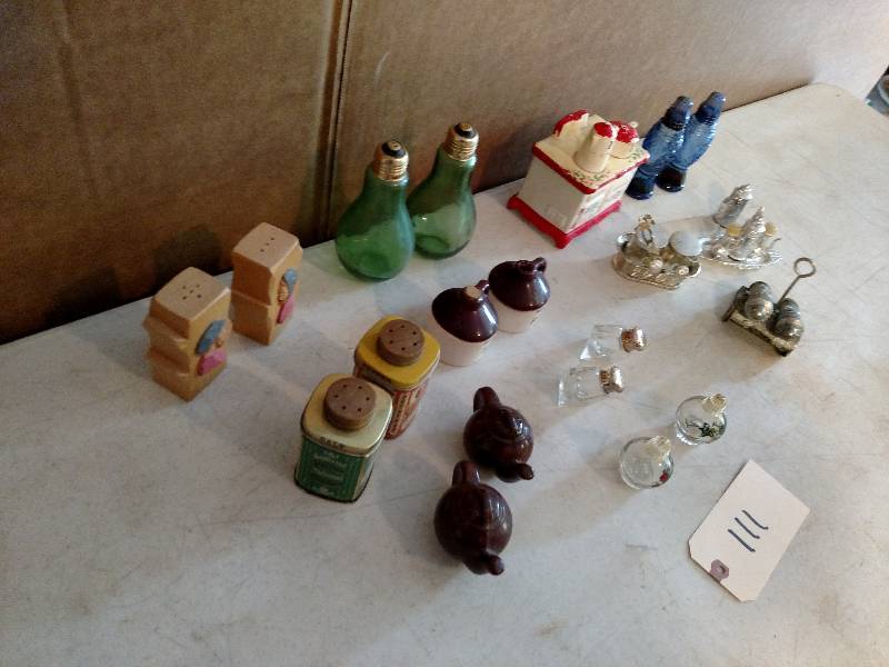 lot 111 image: Asstd Salt & Pepper Shakers...