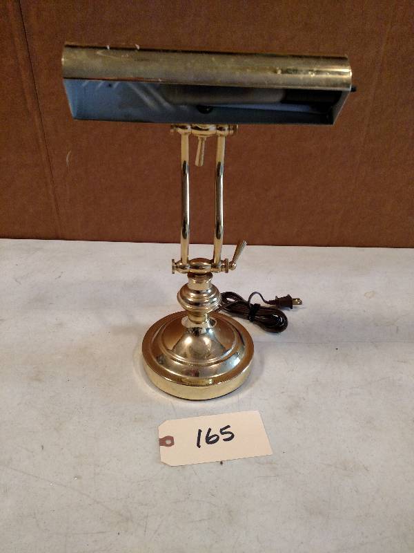 lot 165 image: Brass Desk Lamp...