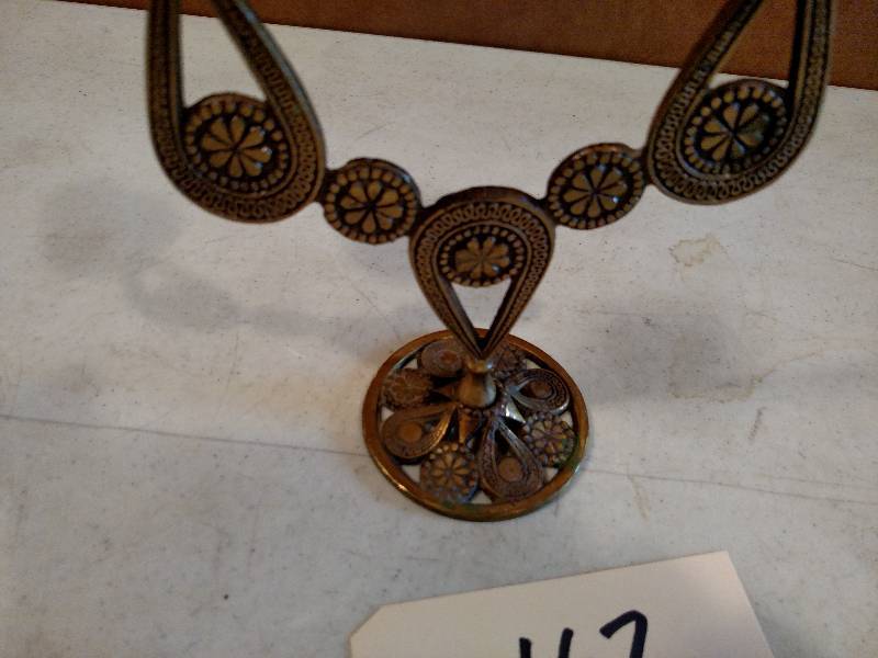 lot 167 image: Brass Candle Holder made In Israel...
