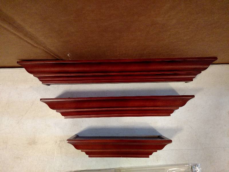 lot 170 image: Set of (3) Walnut Ledges, 12, 18,...