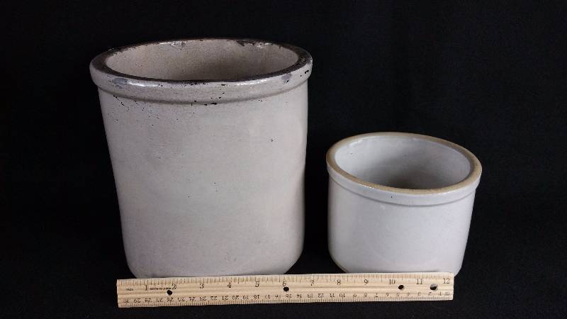 (2) Crocks, Antique, Etc.