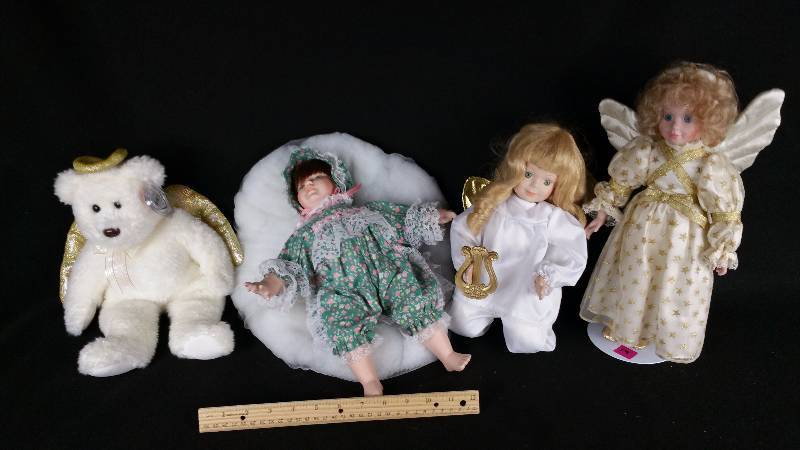 (4) Dolls, Angel Bear is TY