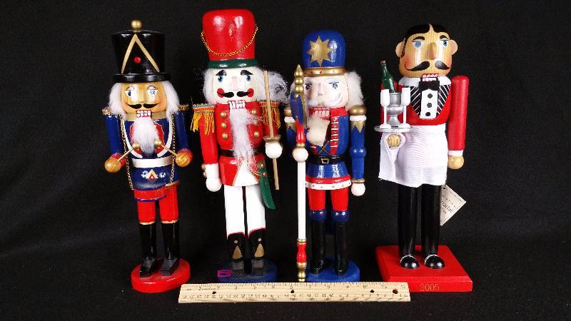 (4) Wooden Nutcrackers