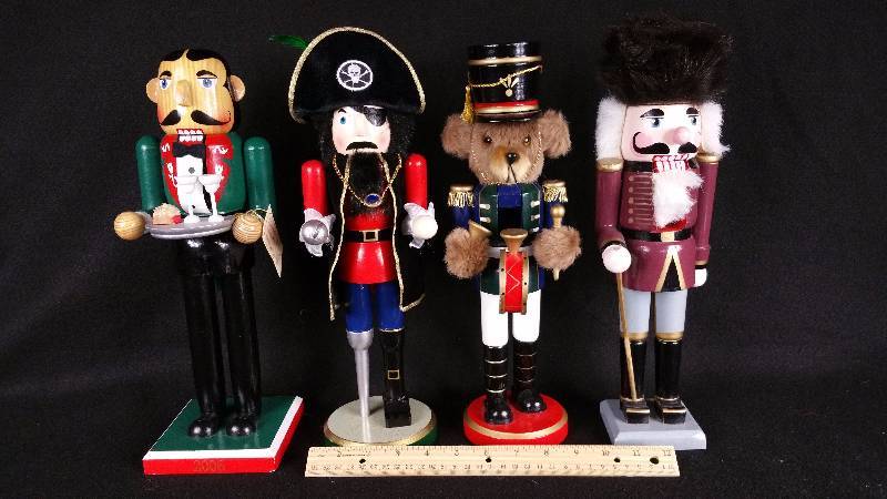 (4) Wooden Nutcrackers