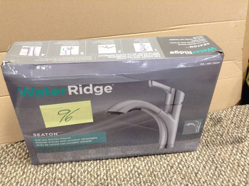 lot 96 image: Water Ridge Seaton 709491 Kitchen Pull Out Faucet in Brushed Nickel #2 never used MSRP $170