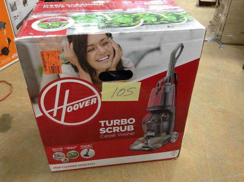 lot 105 image: Hoover Turbo Scrub Carpet Cleaner never used