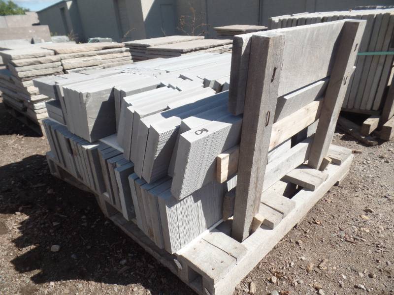 lot 8 image: Grey Natural Cleft Sandstone Paving - Sawn Edge