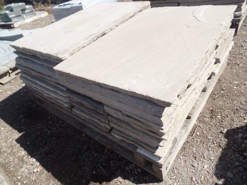 lot 12 image: Natural Cleft Sandstone Paving -Tumbled Edge