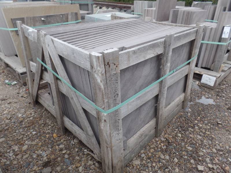 lot 103 image: Cocoa Sandstone Patterned Paving Single Size Pcs.
