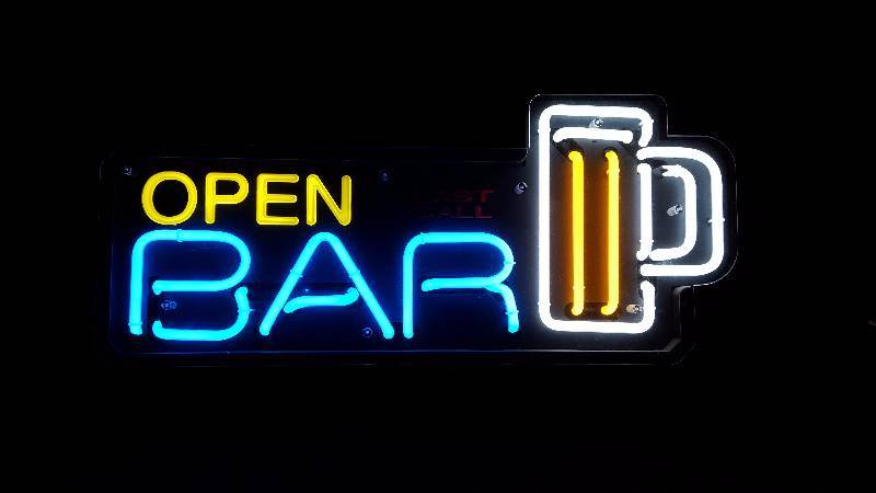 lot 8 image: Neon Bar Open Sign