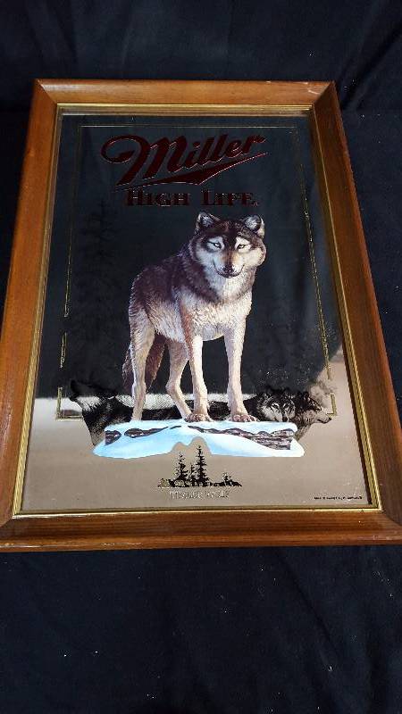 lot 23 image: Miller High Life Wildlife Series First Printing Bar Mirror