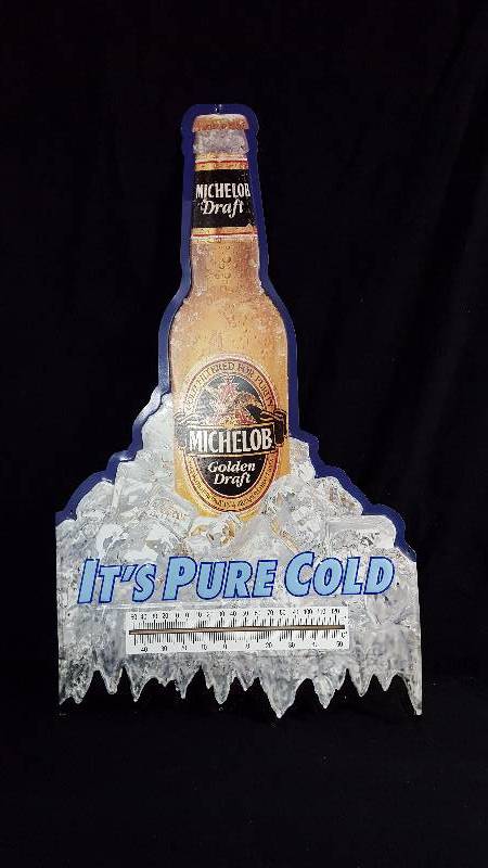 lot 52 image: Michelob Golden Draft Thermometer