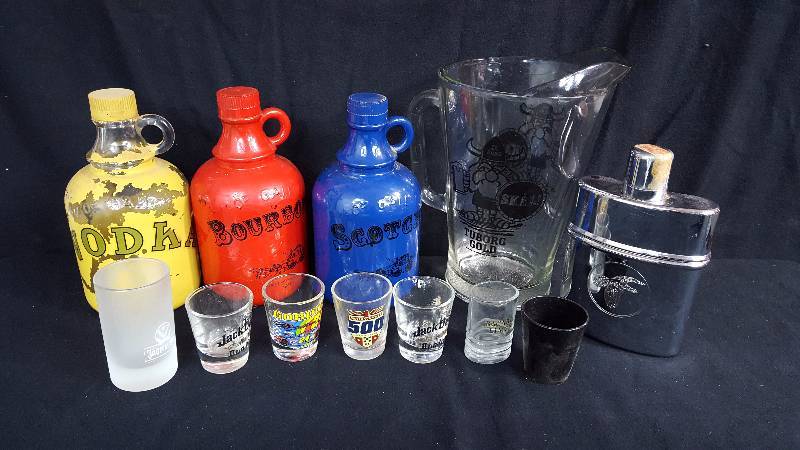 lot 65 image: Beer Pitcher & Shot Glasses